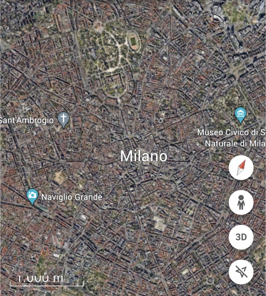 Il cuore di Milano sulla mappa cittadina